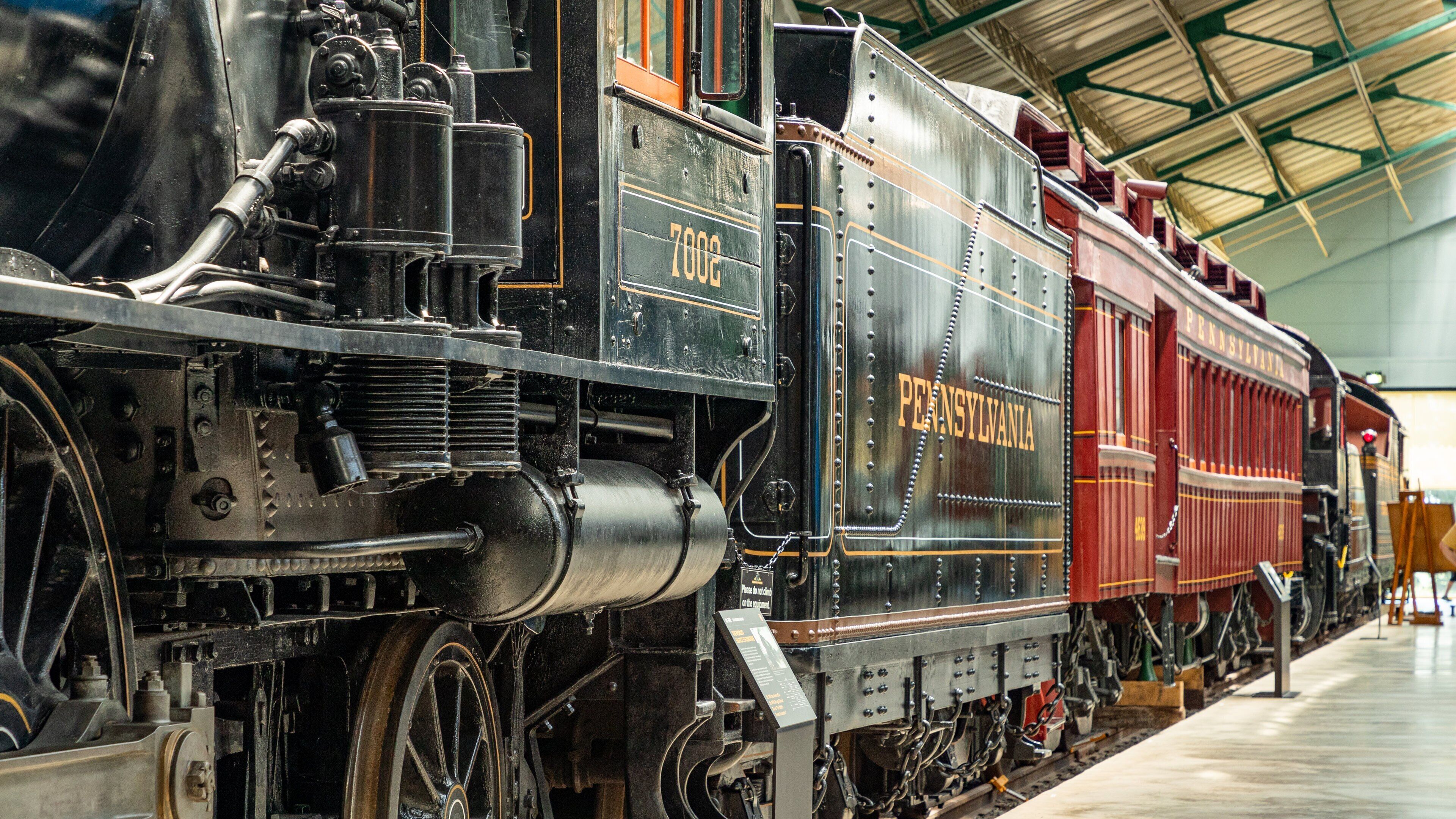 Railroad Museum of Pennsylvania featuring interior views, heritage elements and railway items