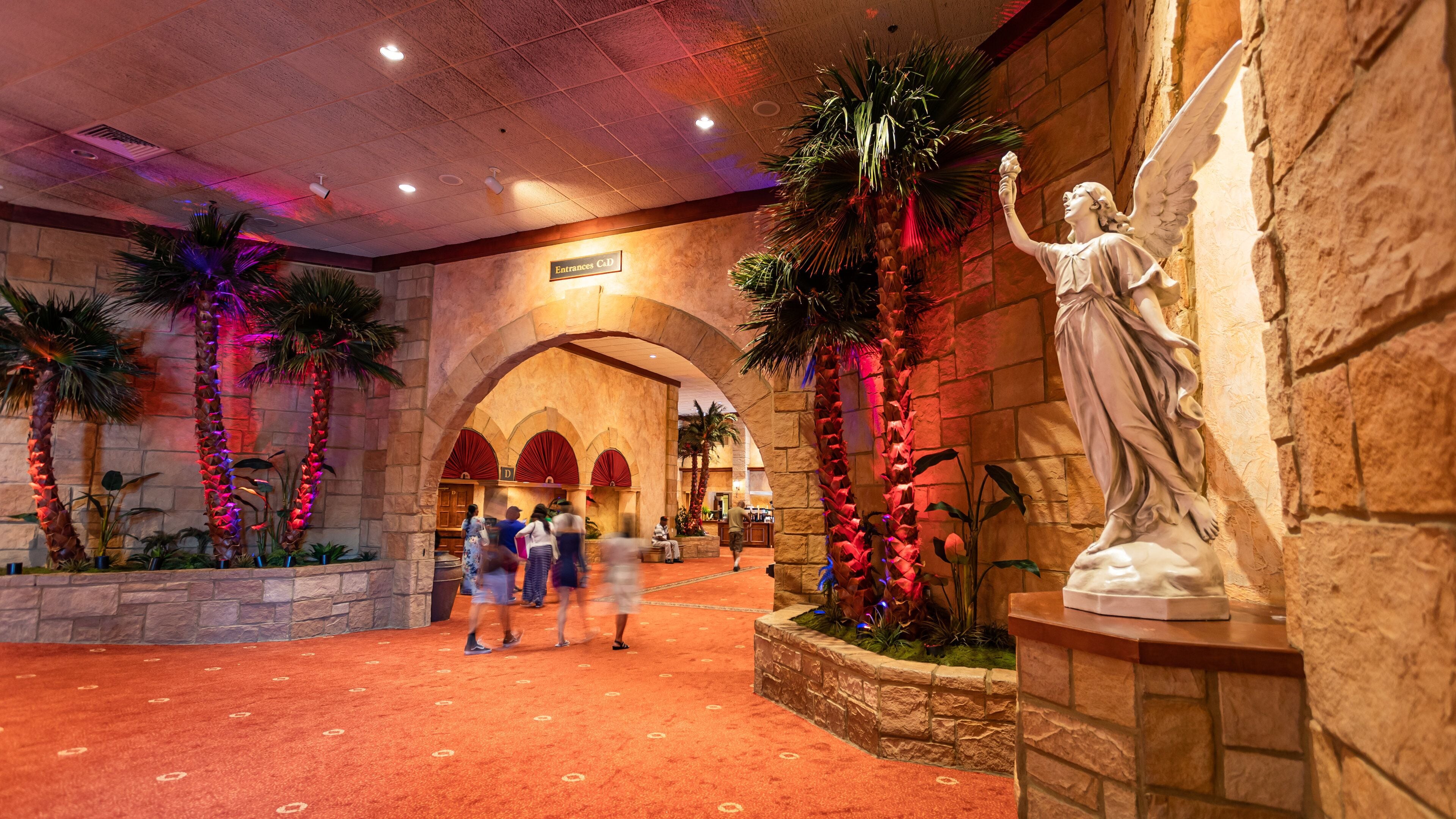 Sight and Sound Theatre featuring interior views and a statue or sculpture