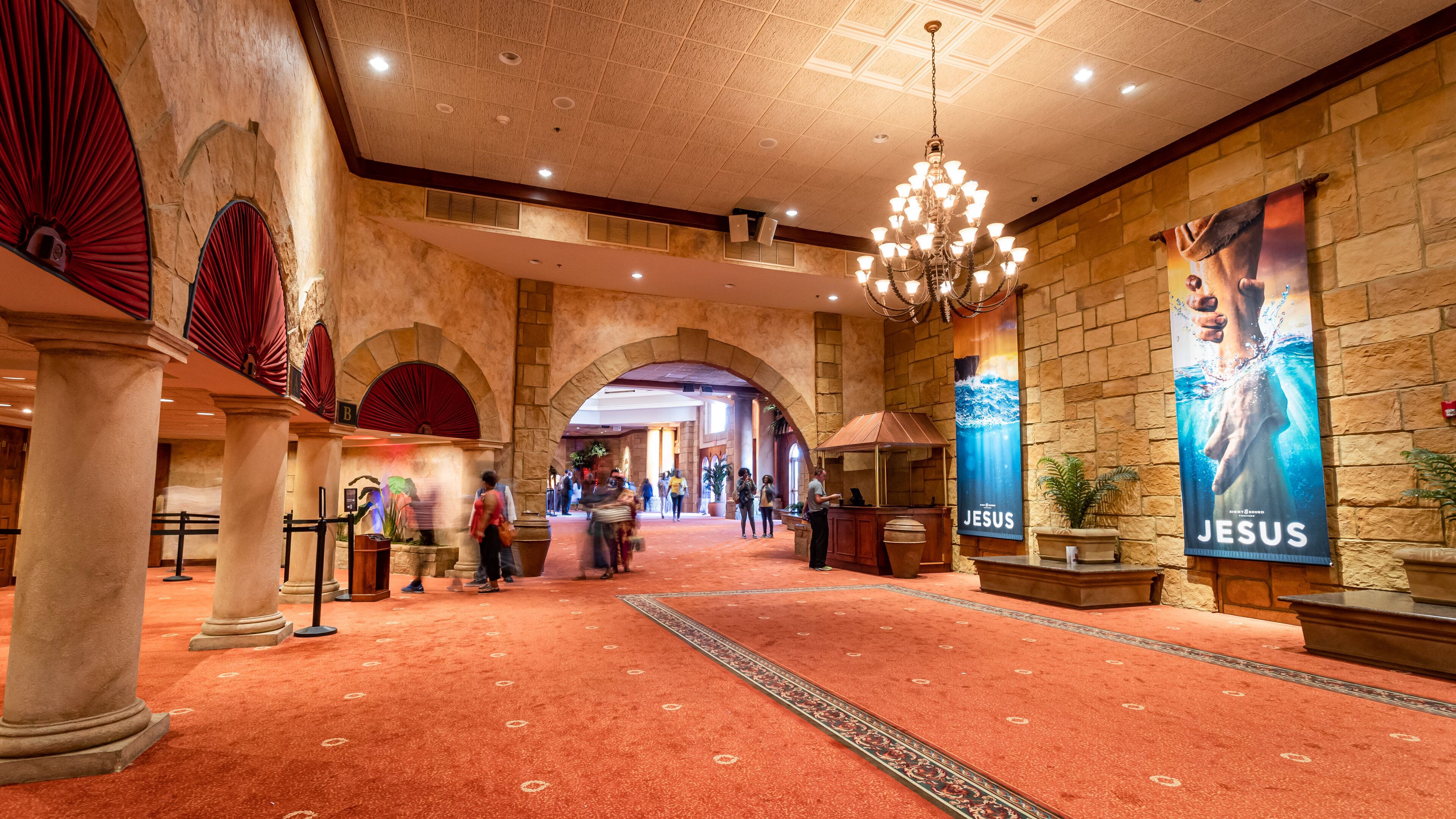 Sight and Sound Theatre showing interior views and signage
