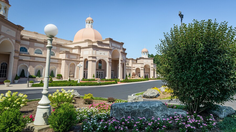 Lancaster featuring heritage architecture, a park and flowers