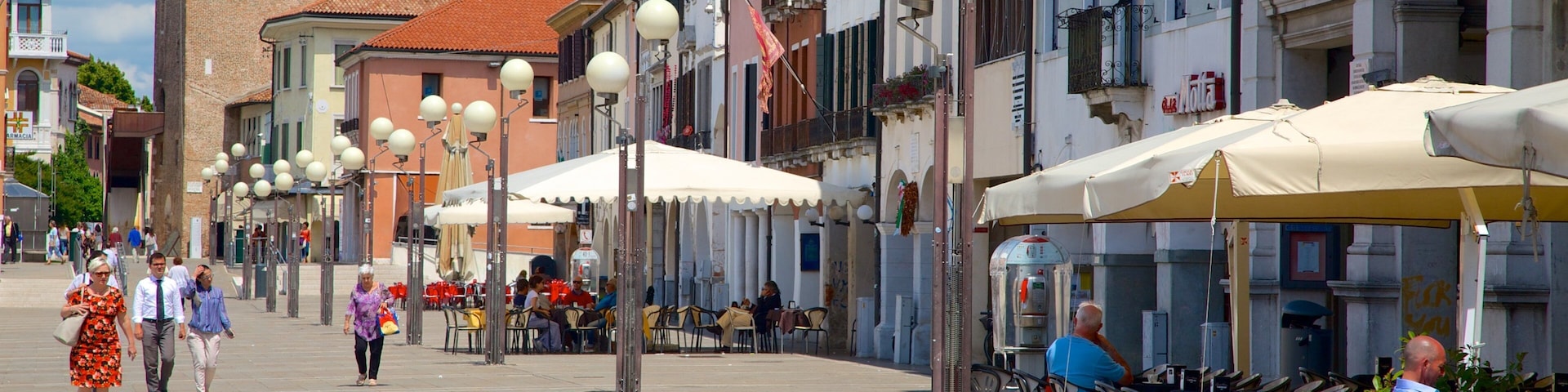 Piazza Ferretto featuring street scenes