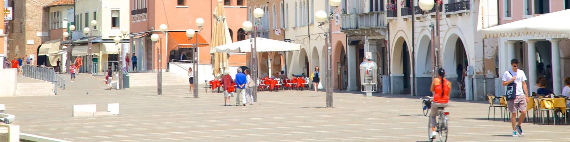 Piazza Ferretto showing street scenes