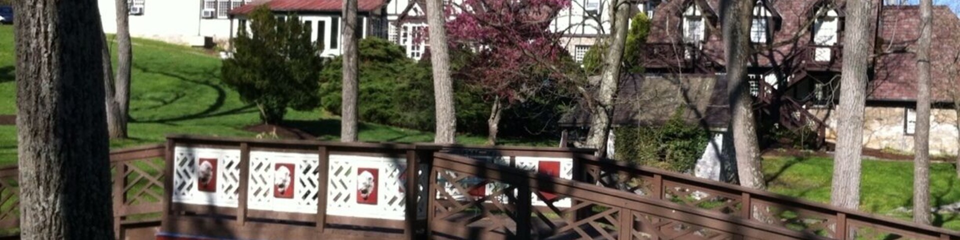 The bridge in the backyard of Hillbrook Inn. This amazing inn was built around the time when George Washington owned the land. Plus it is close to the Virginia wine areas.