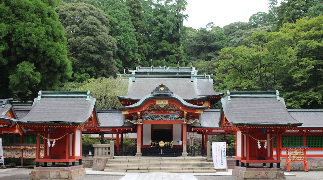 Main temple of Kirishima Jingu Shrine in Kagoshima