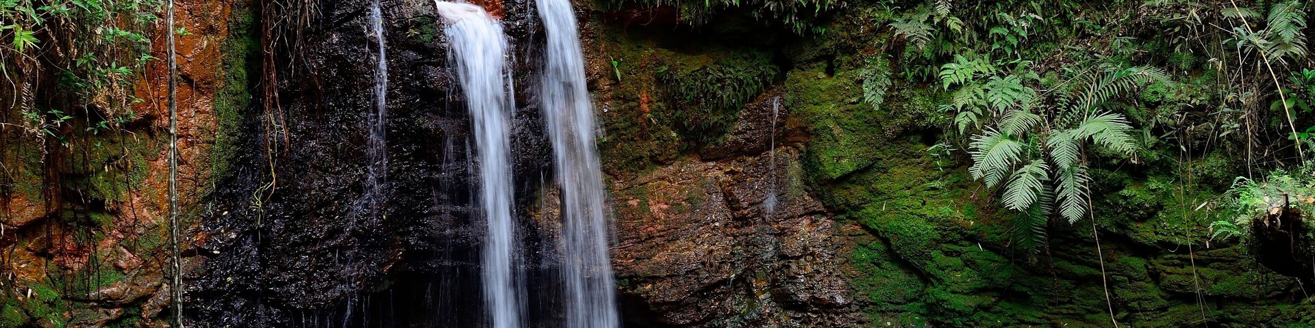 Waterfall Salto Kanymby, Organic Reserve Tati Yupi, Hernandarias, Alto Parana, Paraguay, South America