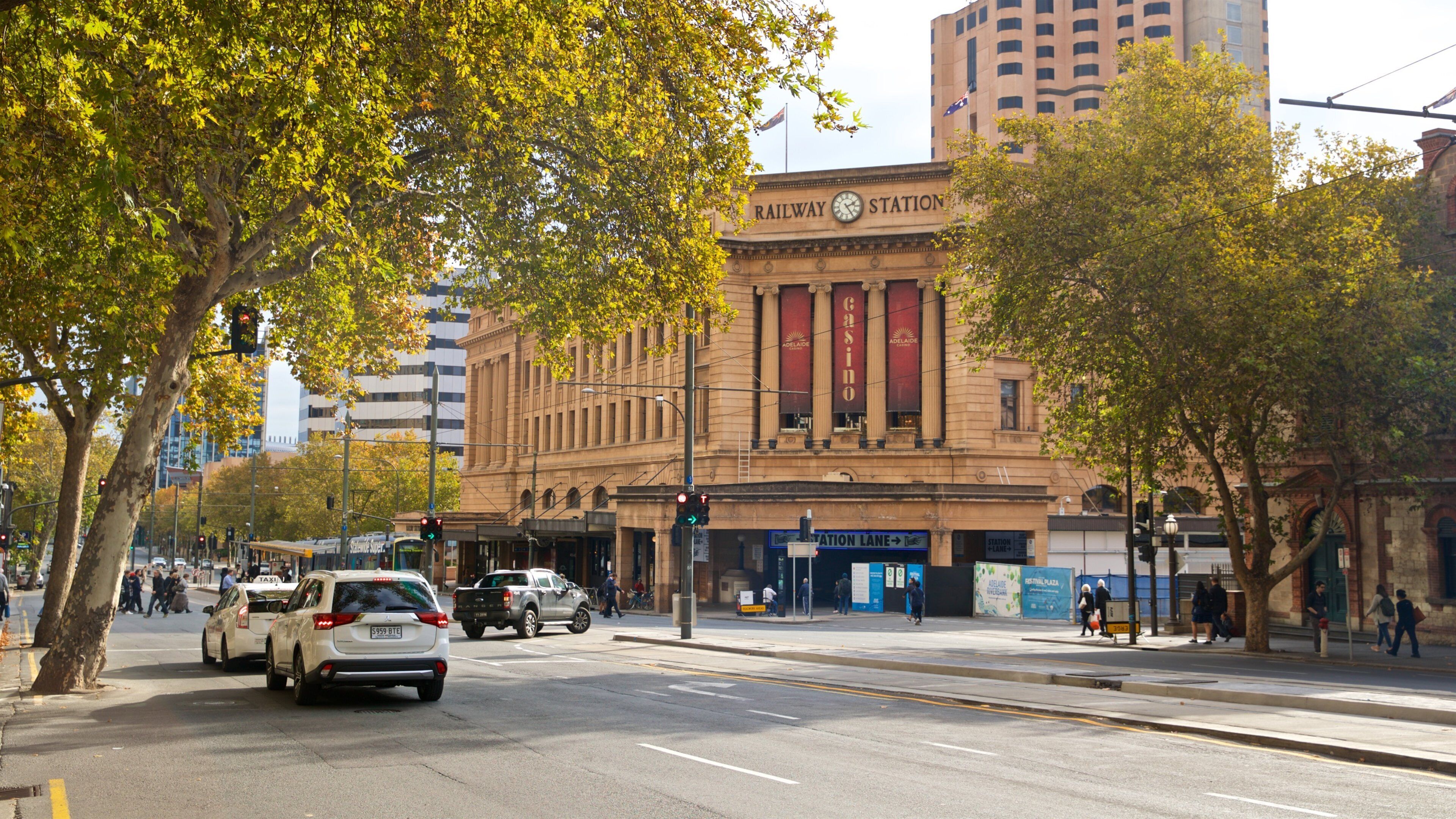Adelaide Casino which includes heritage architecture and a city