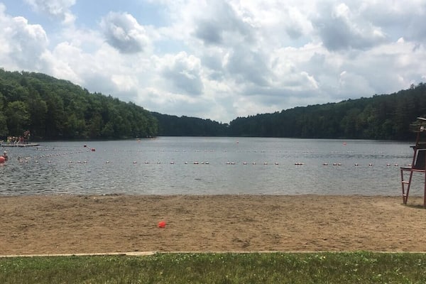 love camping at this state park!! can take a walk around the water, kayak, or swim