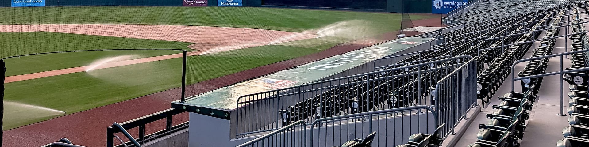 Charlotte north carolina city skyline from bbt ballpark
