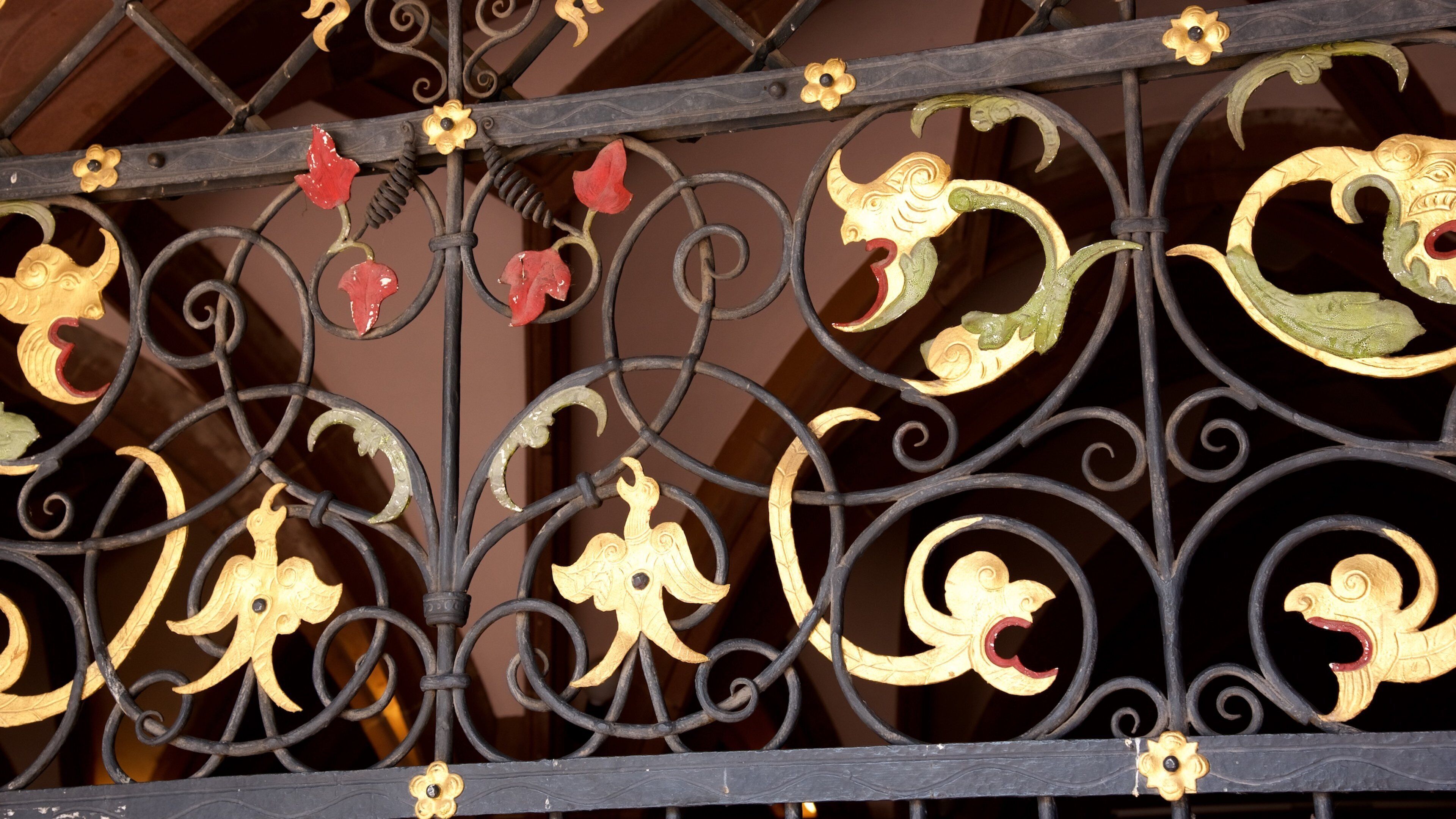 Old Town Hall showing heritage architecture and outdoor art