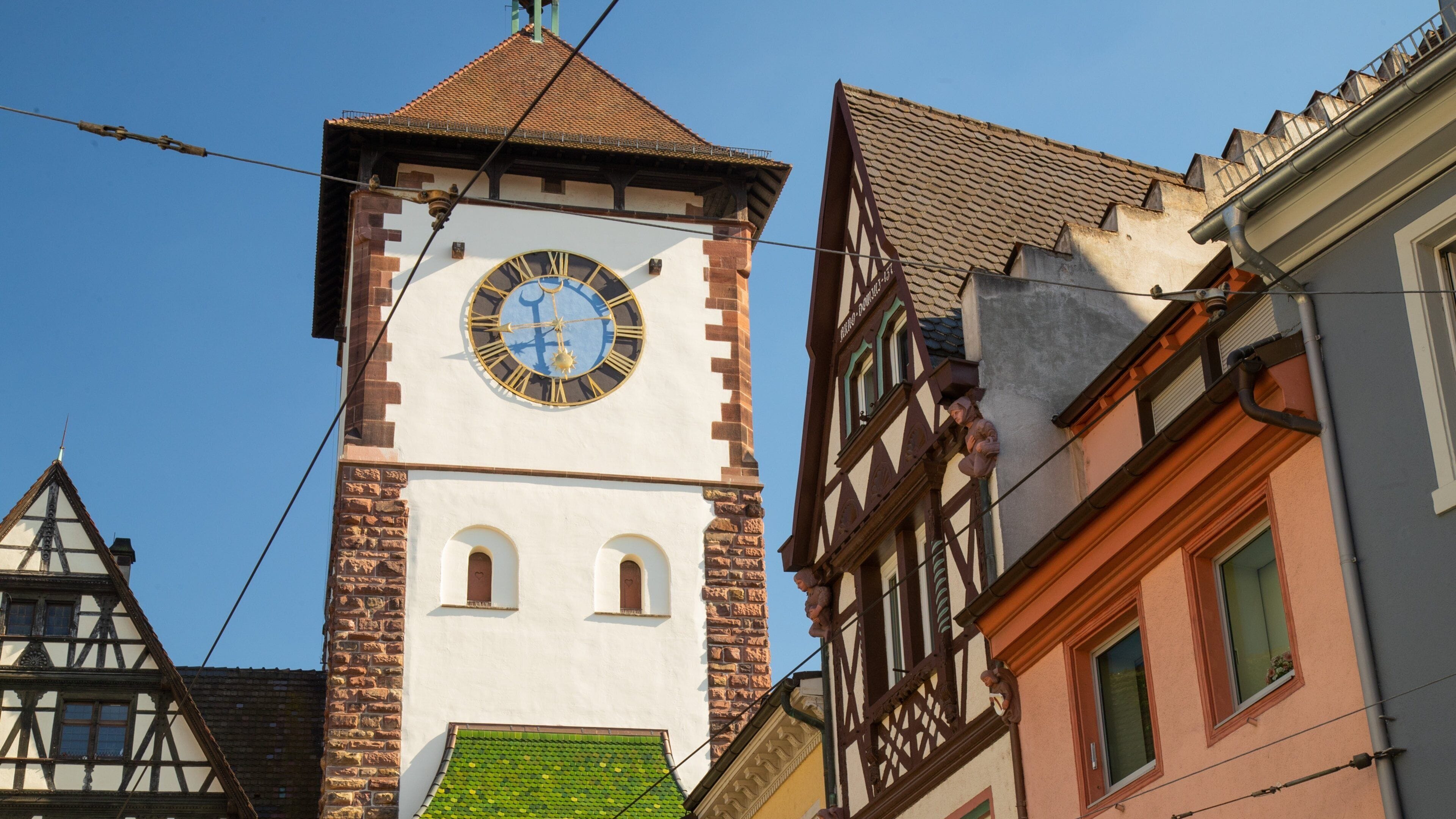 Schwabentor Gate which includes heritage elements