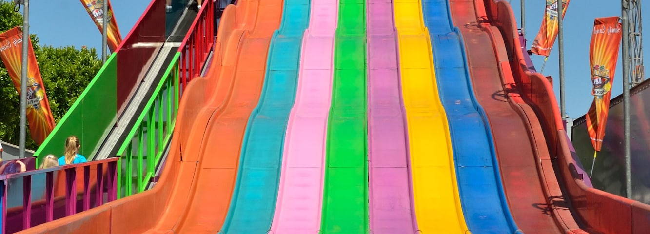 Colorful Giant Slide Ride