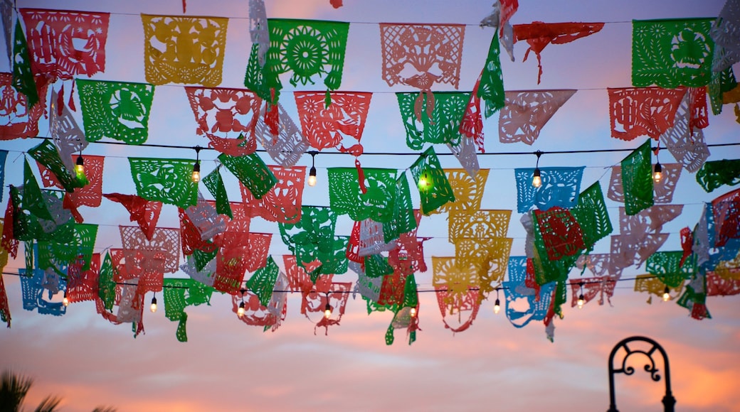 San Jose del Cabo Art District showing a sunset