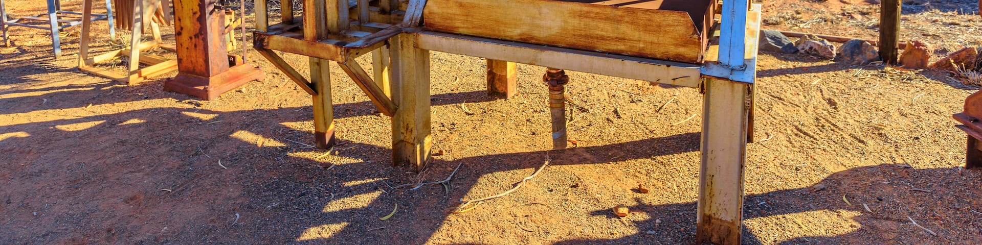 gold wash plant of Battery Hill Mining Center, Tennant Creek in Northern Territory, Central Australia. Old underground mine, now is a famous tourist attraction.