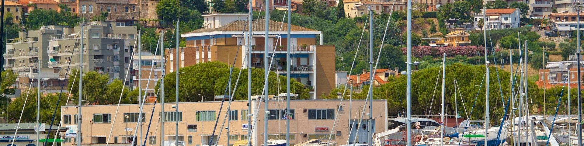 Giulianova Harbor featuring a bay or harbor and a coastal town
