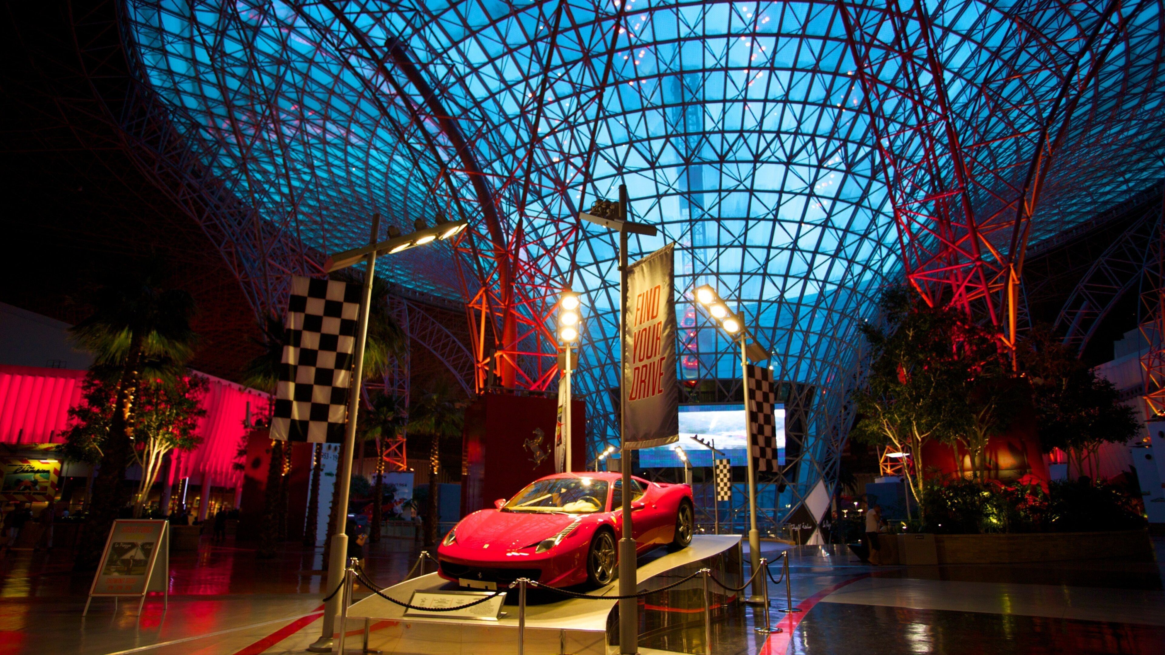 Ferrari World showing interior views