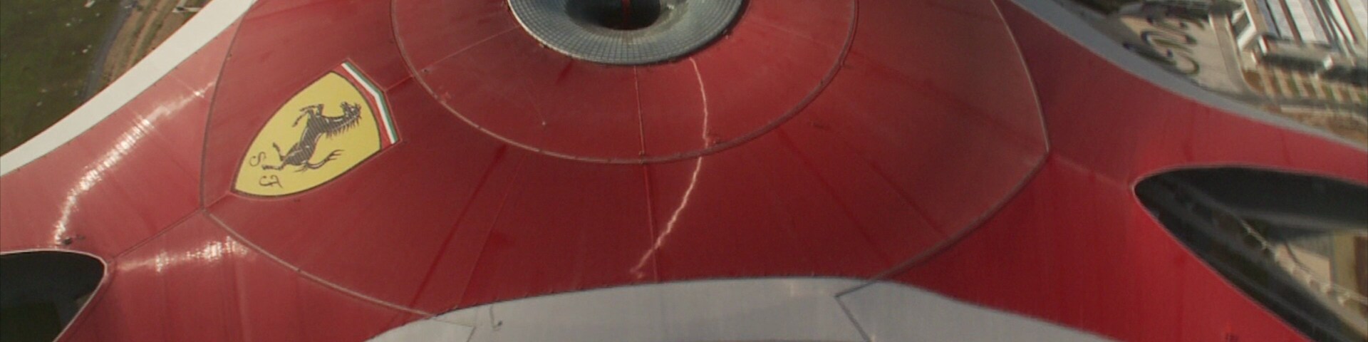 Ferrari World which includes modern architecture and rides