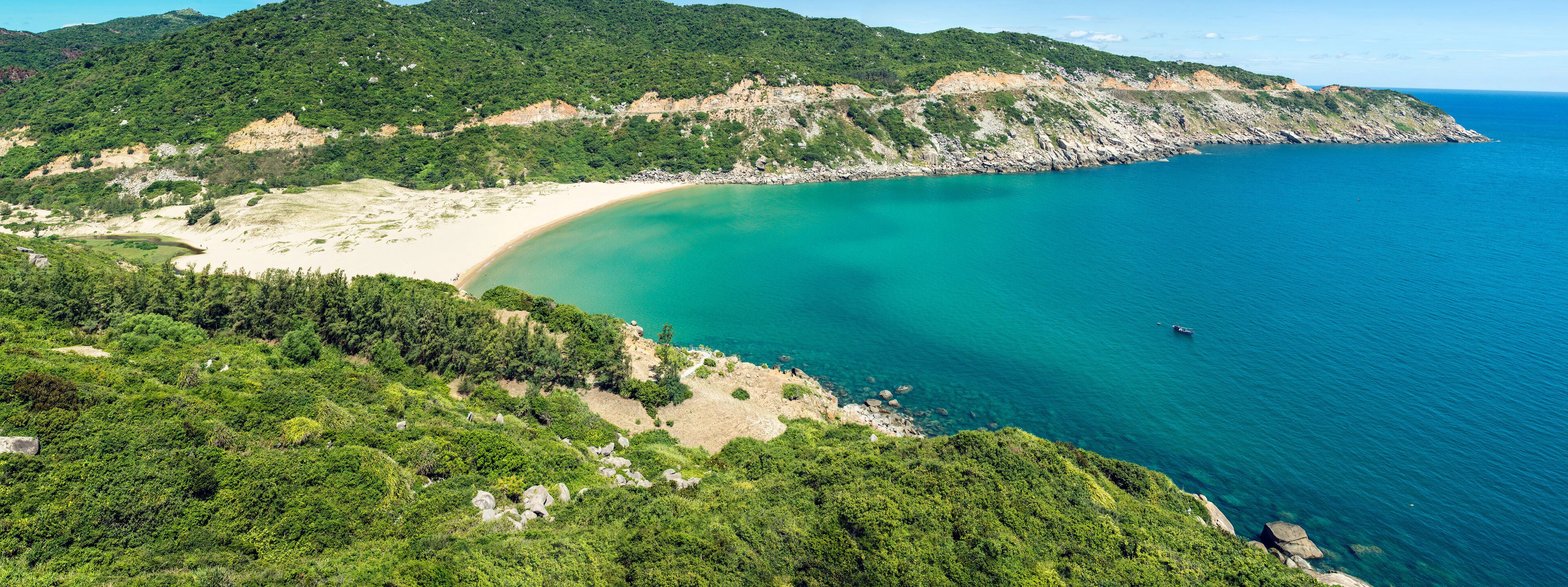 panorama of rocky coast, PHU YEN, VIETNAM