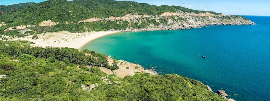 panorama of rocky coast, PHU YEN, VIETNAM