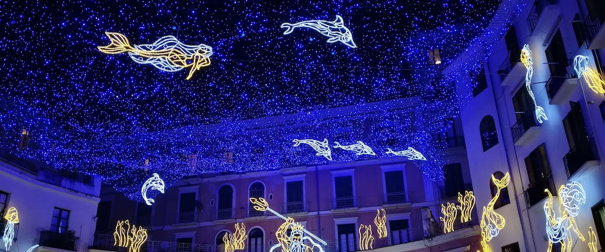 Luci d'Artista a Salerno, Piazza Flavio Gioia (Edizione 2017/18)