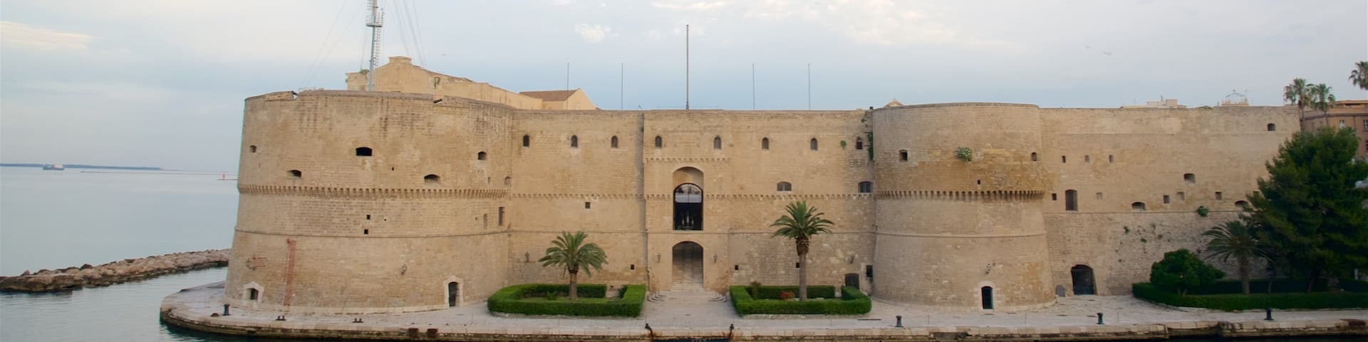 Aragonese Castle showing a castle, heritage elements and general coastal views