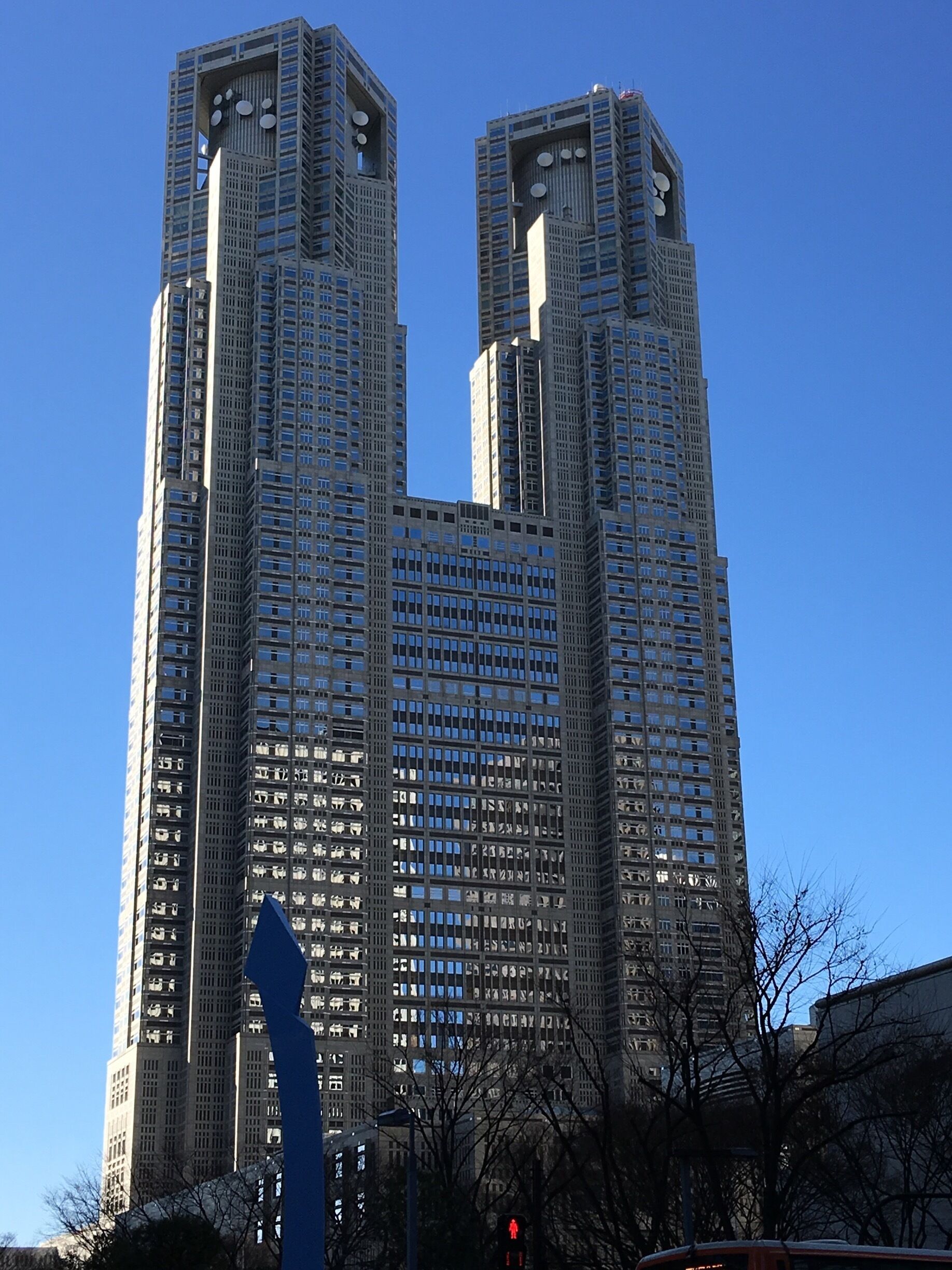 Look out for this in Shinjuku if u plan on getting to its observation decks on both towers which provide a good view of city of Tokyo.

Unlike the Mori Tower observation deck which charges a fee of some ¥1800 + ¥500 for its sky deck, this provides view of Shinjuku area and towards north part of the city around Skytree area. I don't recall seeing Daiba and Tokyo Bay Area from here which you can easily spot on Mori Tower. Both are worth a trip if you want to get a good view of Tokyo from the top.