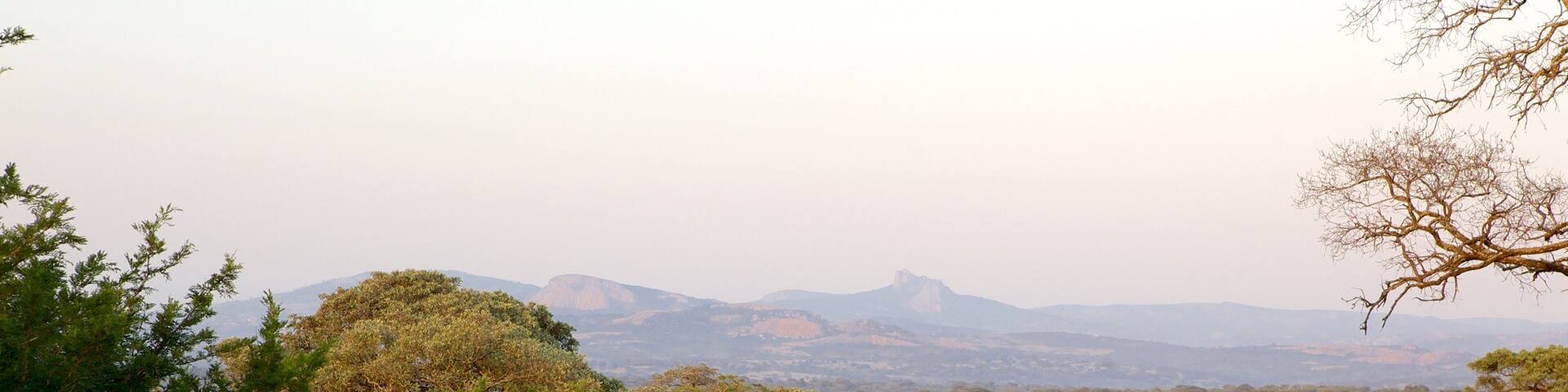 Lowveld National Botanical Garden showing a sunset, landscape views and tranquil scenes