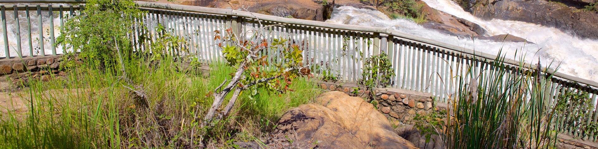 Lowveld Botanical Garden das einen Landschaften, Stromschnellen und Garten