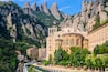 View the famous Catholic monastery of Montserrat on the backgrou
