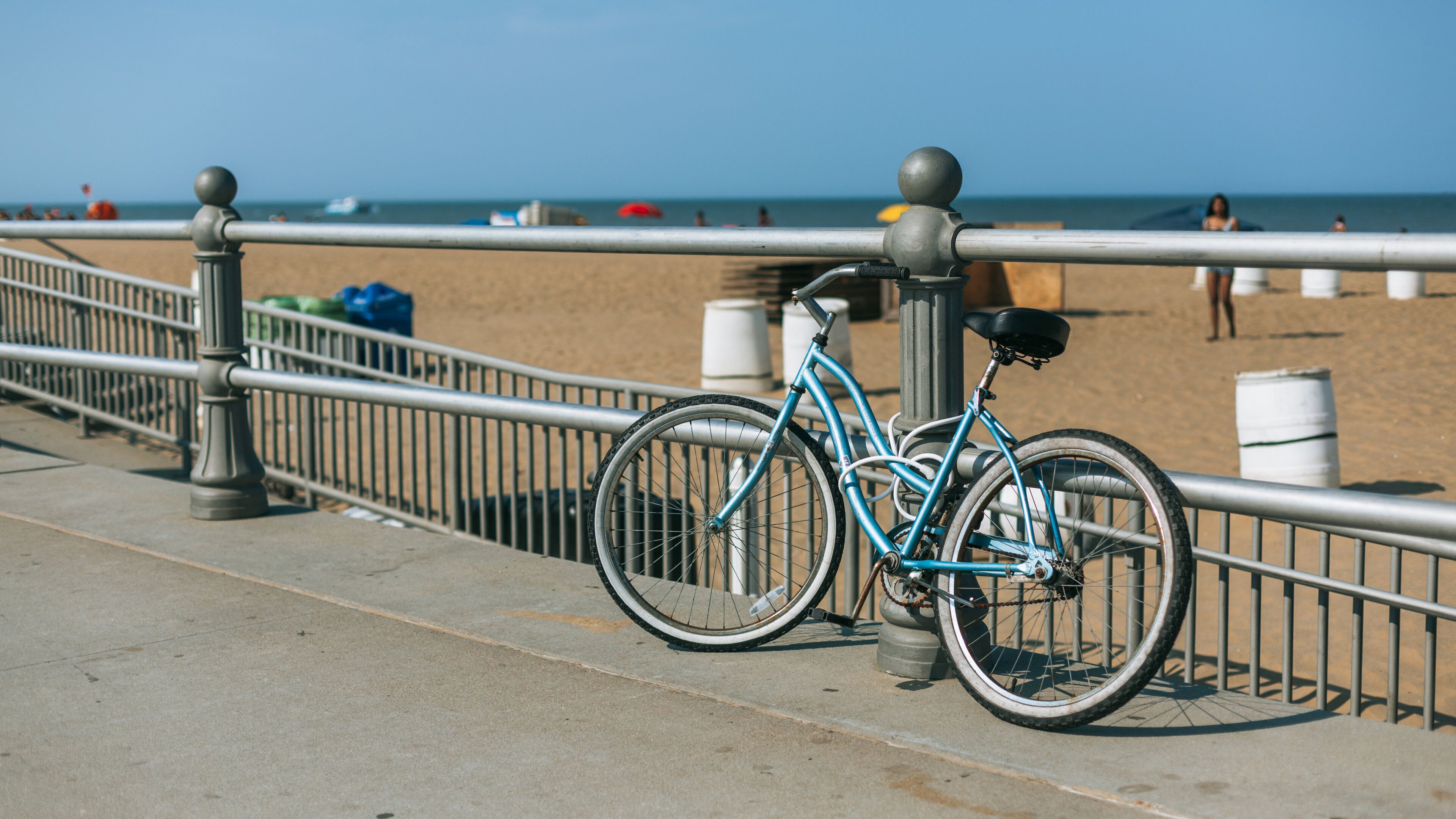 Virginia Beach Boardwalk featuring a beach