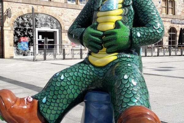 Another Oor Wullie in Inverness. This one shows the scamp as a loch Ness monster!