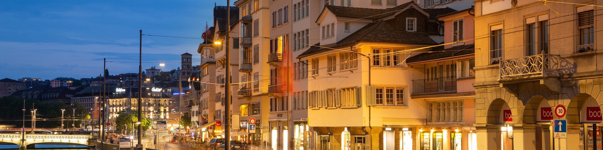 Old Town which includes night scenes and a bay or harbor