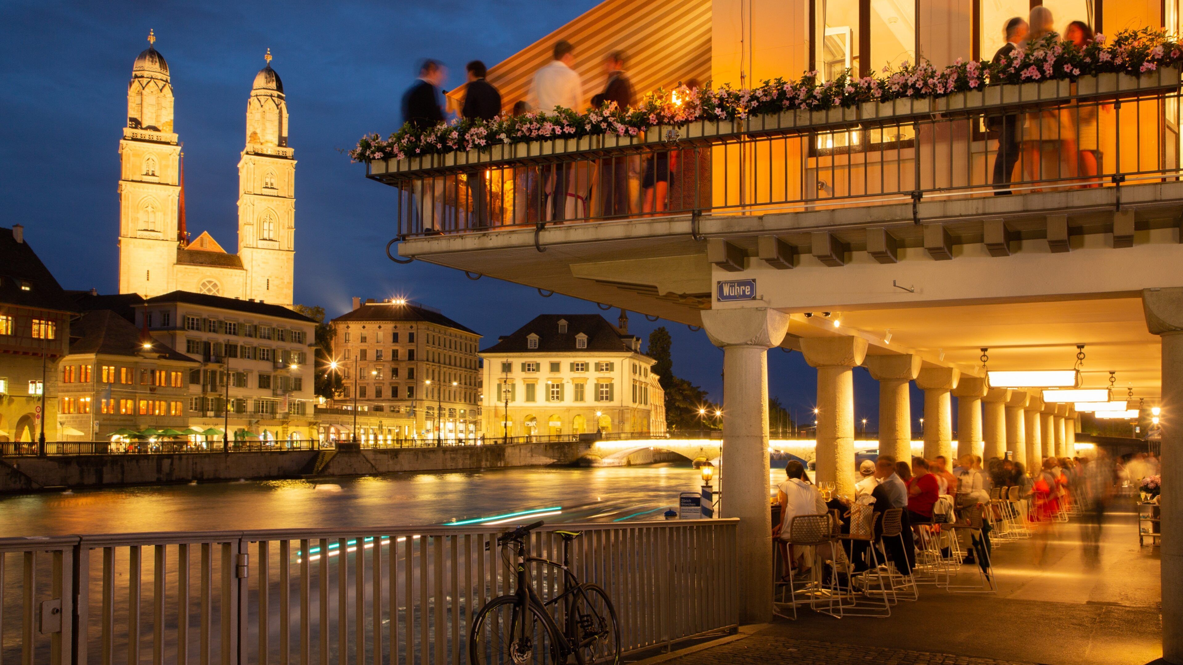 Old Town featuring a river or creek, night scenes and nightlife