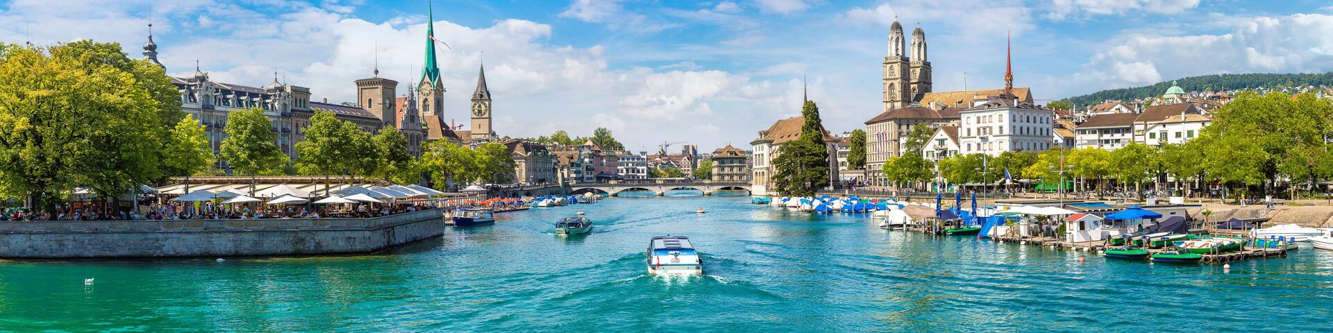 Historical part of Zurich, Switzerland