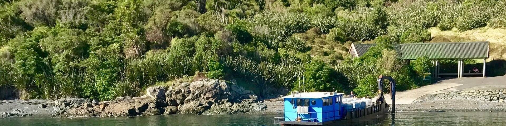 A barge waiting to be loaded at Tiritiri Matangi. Just a short boat or ferry ride from Auckland city this island is a pristine DOC site and has some amazing bird watching opportunities and walking trails. #LifeAtExpedia