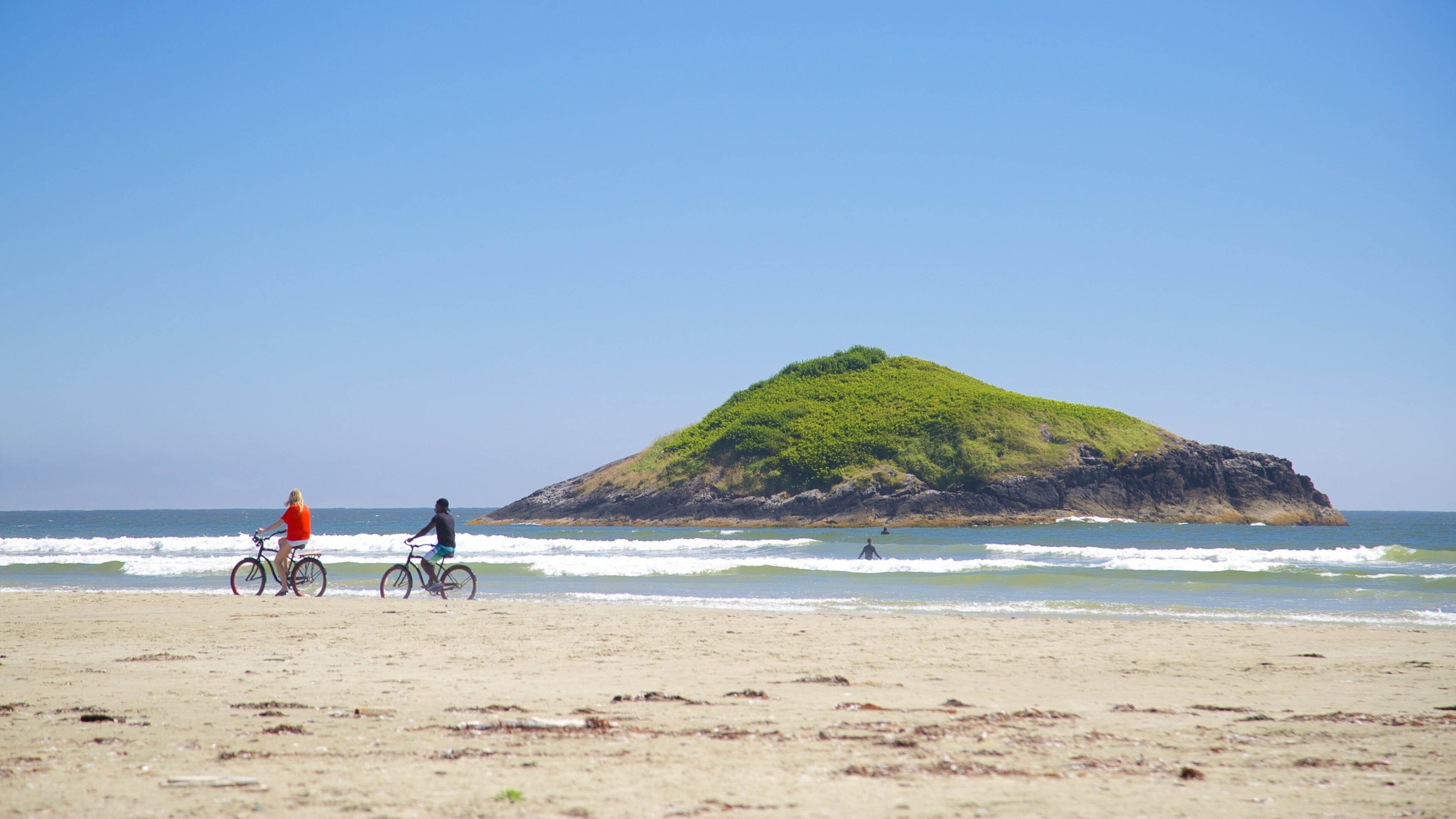 Long Beach caratteristiche di bicicletta, immagini di isole e spiaggia sabbiosa