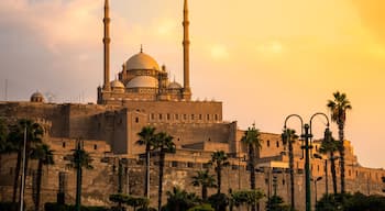 The Mosque of Muhammad Ali in Cairo Egypt at sunset
