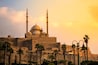 The Mosque of Muhammad Ali in Cairo Egypt at sunset