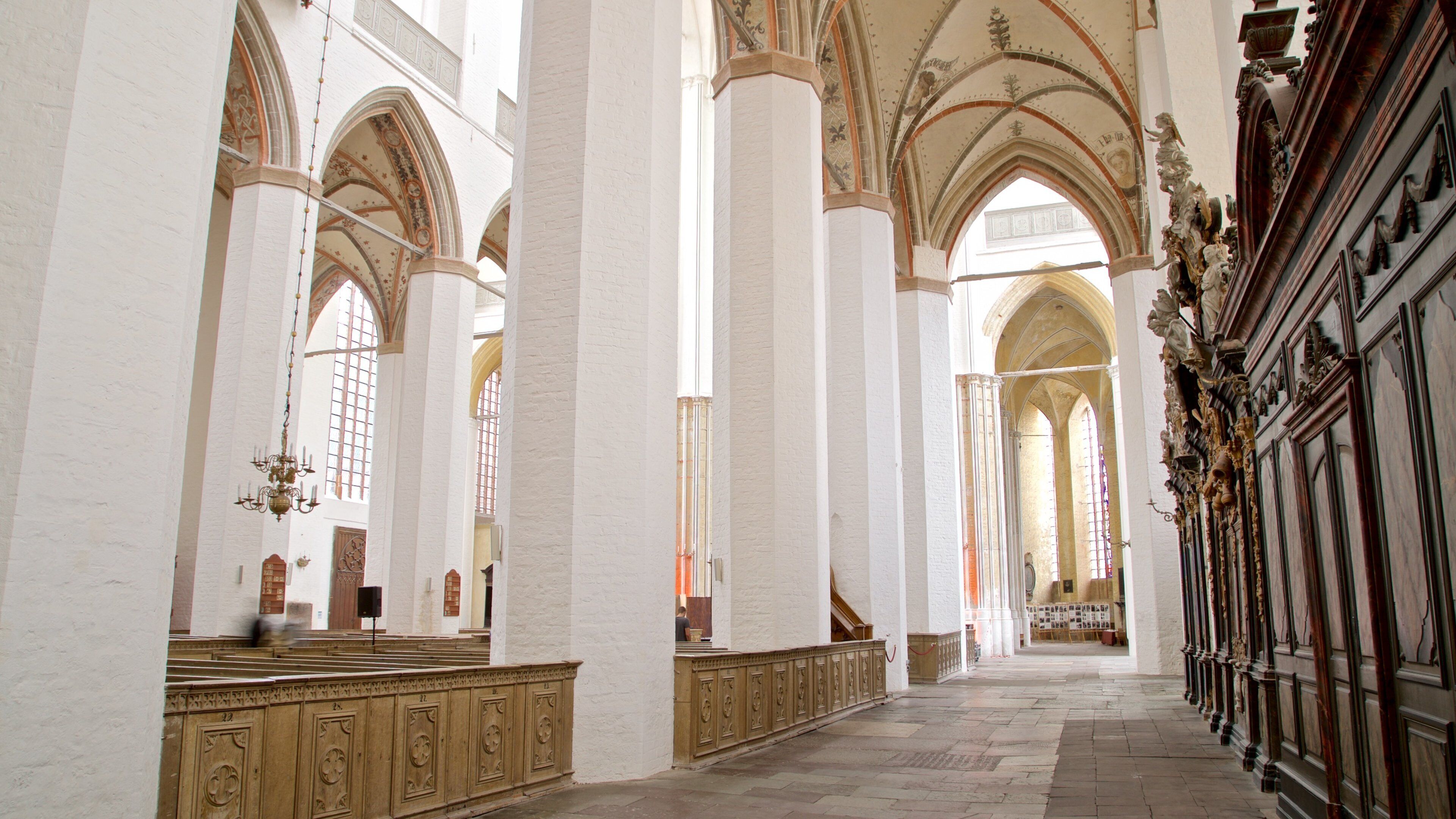 St. Mary\'s Church Stralsund which includes heritage elements, interior views and a church or cathedral