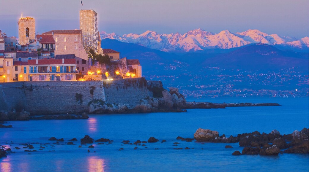 Antibes old town at dusk French Riviera