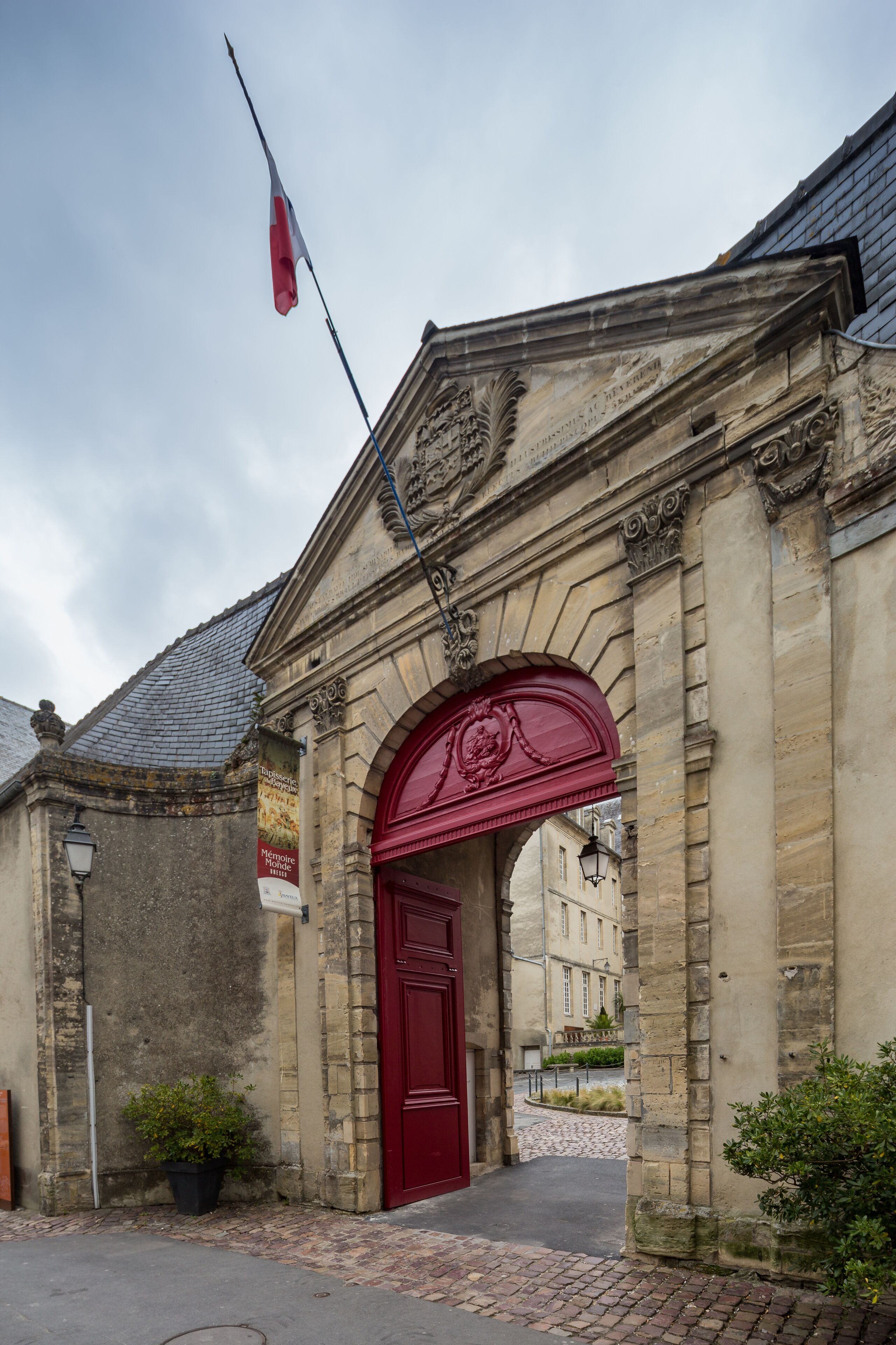 Entrance to the Bayeaux tapestry museum, Bayeaux, Normandy