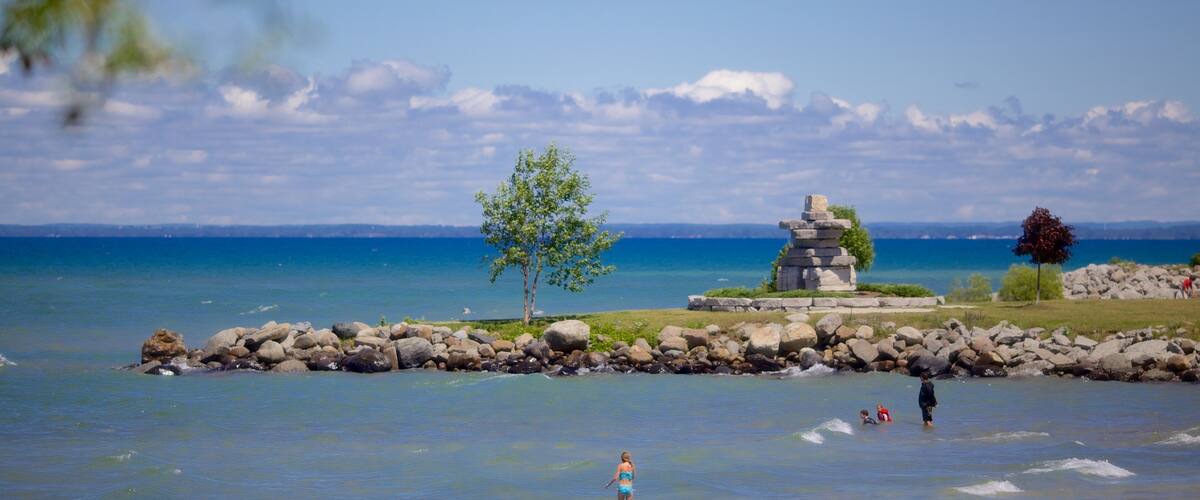 Sunset Point Park showing general coastal views