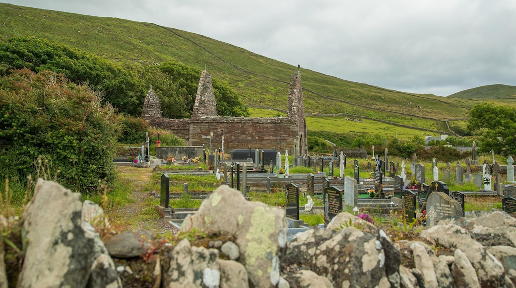 Kilmalkedar Church which includes heritage elements, a cemetery and a church or cathedral