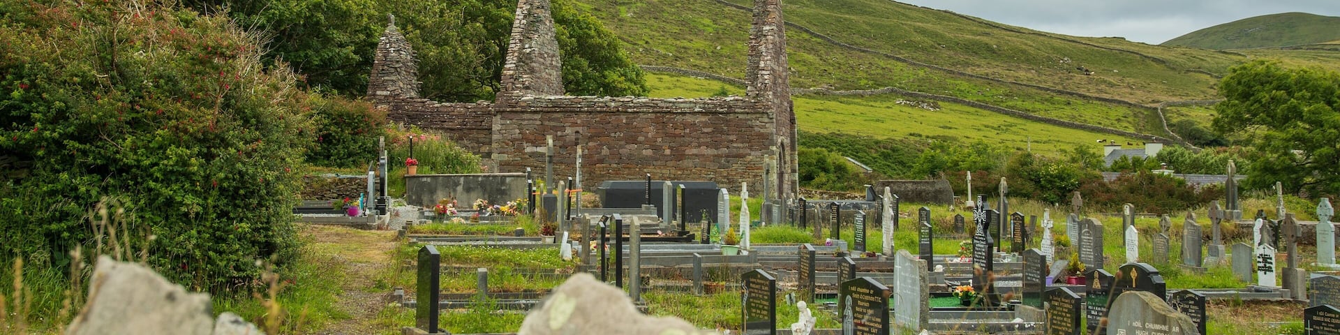 Kilmalkedar Church which includes heritage elements, a cemetery and a church or cathedral