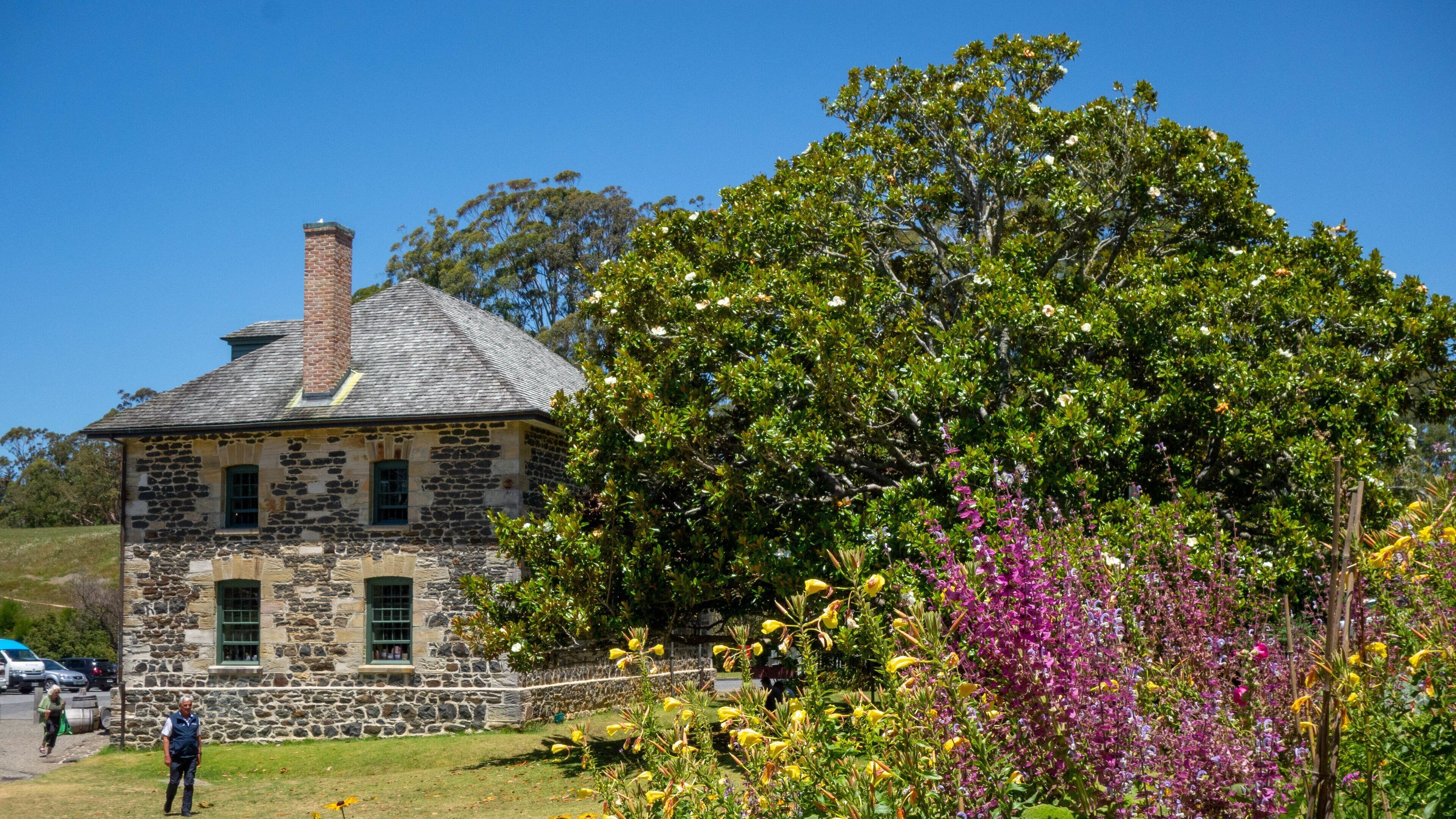 Stone Store which includes wildflowers and heritage elements