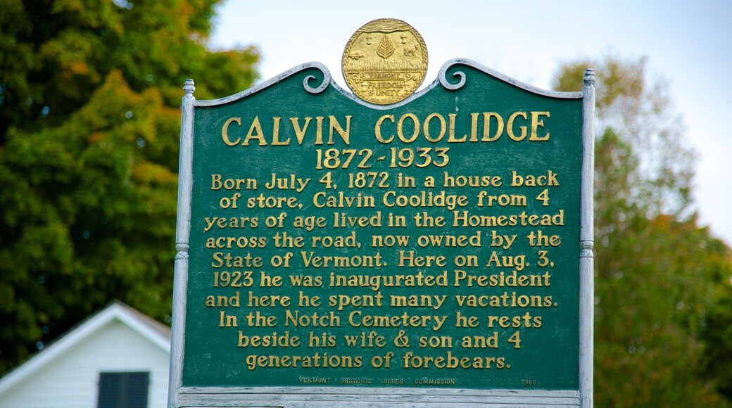 Central Vermont showing signage