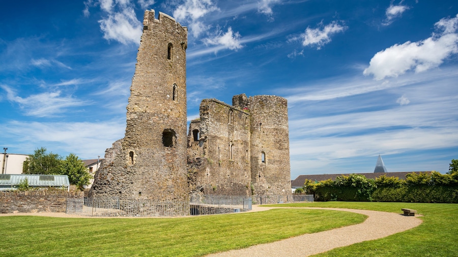 Ferns Castle showing a ruin, heritage architecture and a castle