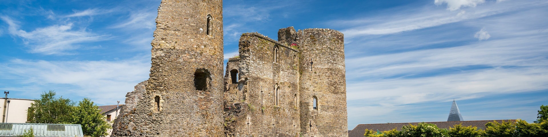 Ferns Castle showing a ruin, heritage architecture and a castle