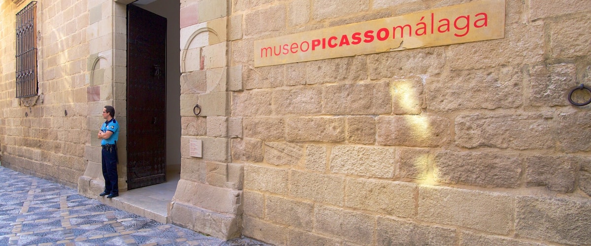 Museo Picasso Málaga mostrando escenas urbanas y también un hombre
