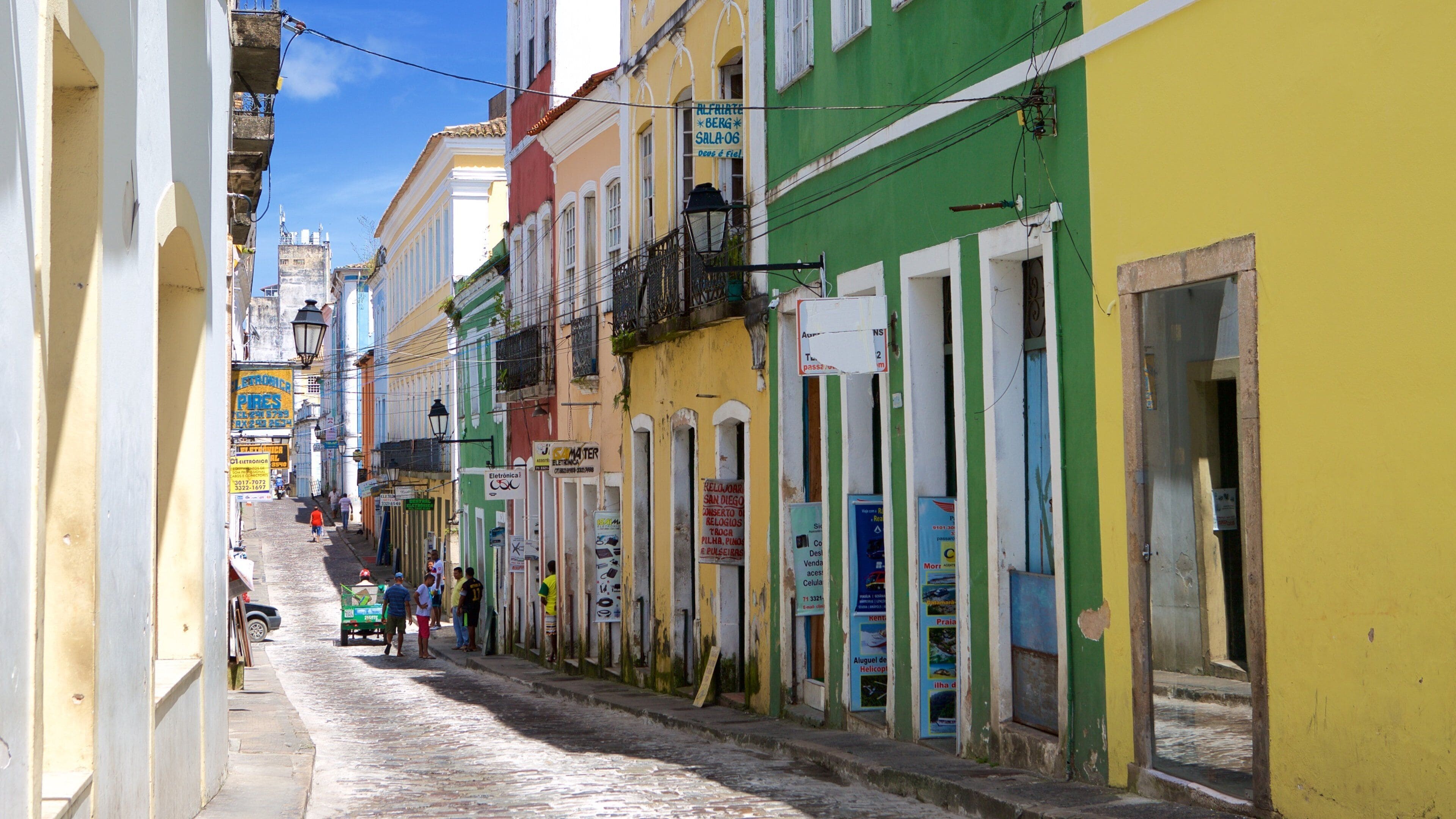 Pelourinho featuring street scenes