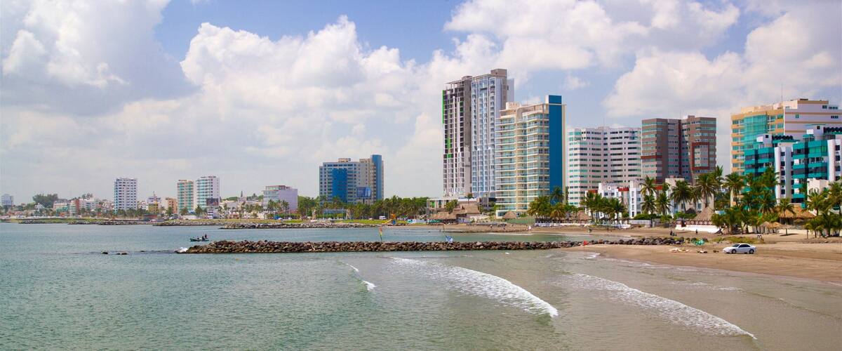 Mocambo Beach featuring general coastal views, a city and a beach